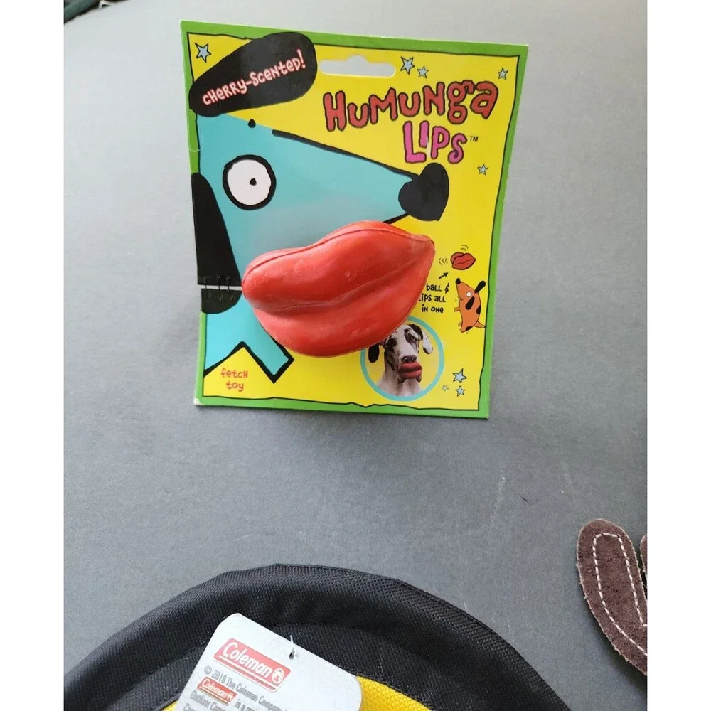 Dog Toys Coleman Frisbee Humunga Lips Leather Moose